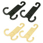 Car headrest luggage hook set, two black hooks and two beige hooks with ridged strap