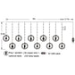 Christmas ring pendant light string layout with 3 m length and 5 USB cable
