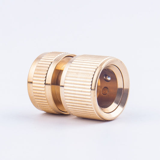 Copper quick-connect hose joint with circular connector face and inner port