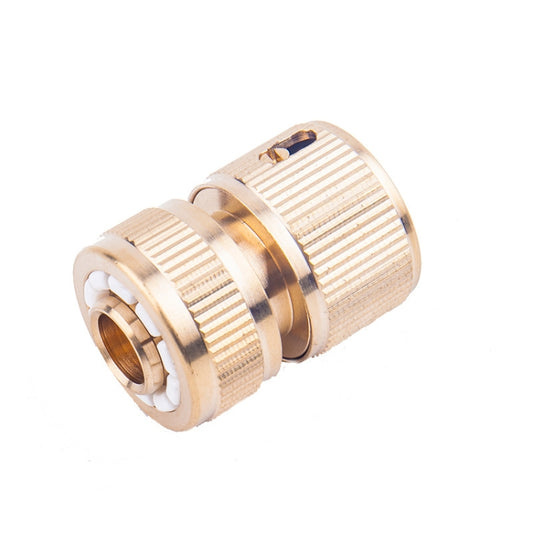 Pure copper quick-connect hose joint with knurled grip, male end