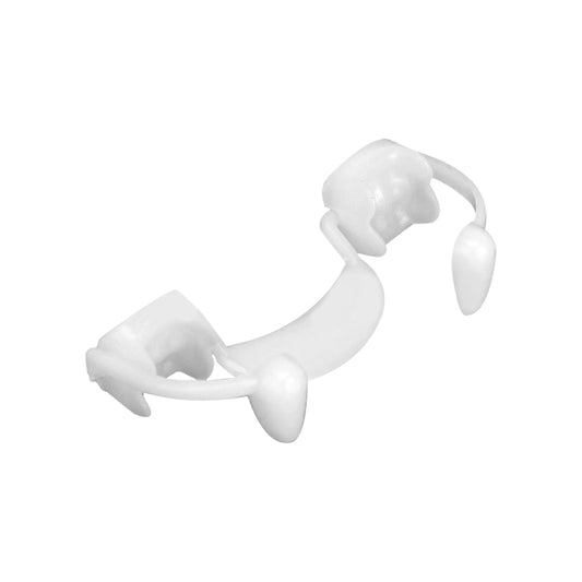 White retractable vampire fang teeth accessory with two attached bite pieces