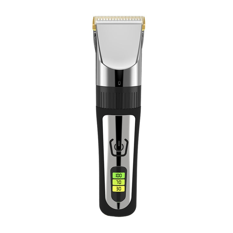 Rechargeable hair clipper with stainless head and digital charge display