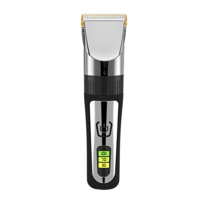 Rechargeable hair clipper with stainless head and digital charge display