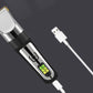 Rechargeable hair clipper charging with USB cable connected to power port