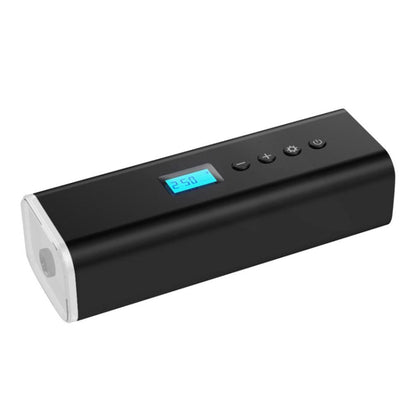 Wireless mini handheld tire inflator pump with blue LCD and top control buttons