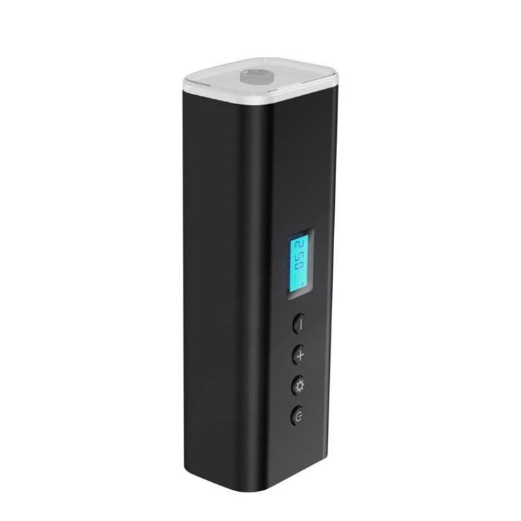 Tall compact wireless tire inflator pump with blue LCD screen and side control panel