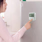 Wall-mounted LCD countdown timer with digital display and hand pressing buttons
