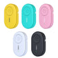 Multi-color portable pet insect repellent collar device set with power buttons.