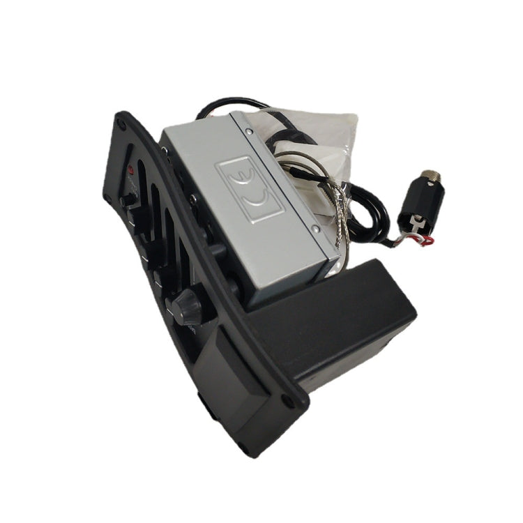 Four-band guitar equalizer module with attached cables and mounting bracket