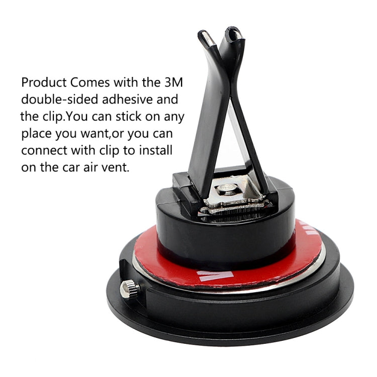 Car night light clock base with clamp and adhesive pad for air-vent mounting
