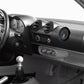 Mounted car night light quartz clock on dashboard with green glowing numbers