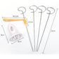 Potato spiral cutter tool set with yellow spiral blade, white base, multiple stainless rods