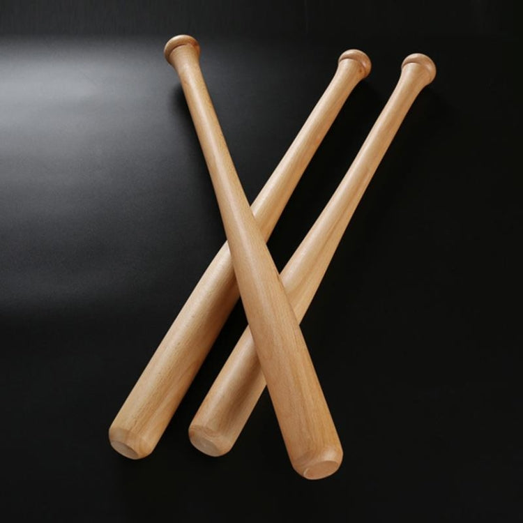 Set of natural wood baseball bats, three crossed bats with rounded ends