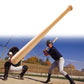 Natural wood baseball bat, diagonal shot with smooth rounded ends