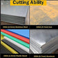 Metal sheets stack showing thickness options for the metal cutter