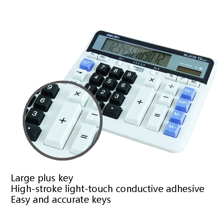 Calculator plus-key detail with large white key area and black number buttons