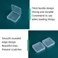 Thick square clear plastic storage box with snap buckle lid and rounded edges