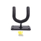 U-shaped sponge guitar wall hook on black metal base with mounting holes