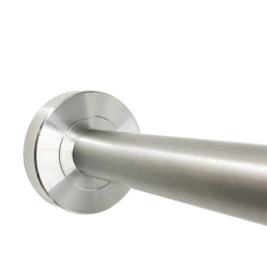 Stainless steel wall-mount support with cylindrical rod for bathroom use