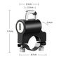 Black and silver helmet anti-theft lock with U-shaped shackle and side clamp