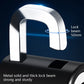 Silver metal lock shackle for helmet anti-theft lock, thick beam