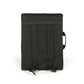 Black sketchpad drawing bag with front straps and top handle, padded fold cover.