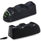 Black PS4 controller LED charger base with green gamepad icons on side panels