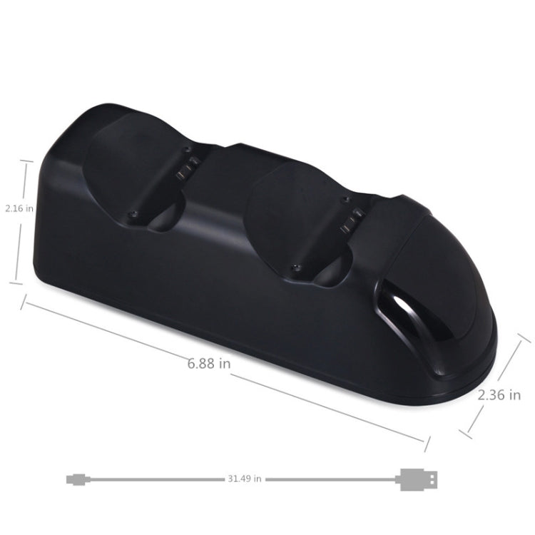 Black PS4 controller charging cradle with dual raised grips