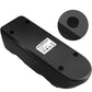 Black charger cradle underside with USB power port and instruction sticker