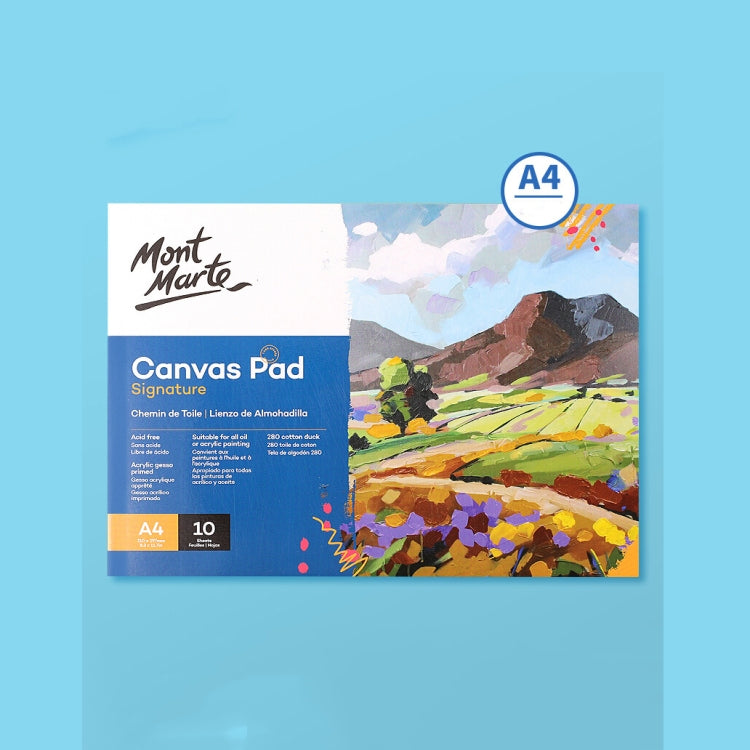 Oil acrylic painting canvas pad, A4 size pack of textured canvas paper sheets