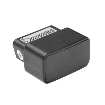 CJ750 car OBD GPS locator: compact black tracker with barcode label