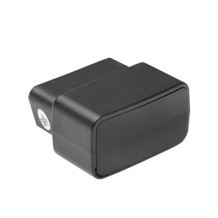Compact black OBD GPS tracker with smooth case and side label