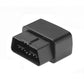 Compact black OBD GPS tracker with exposed multi-pin OBD connector