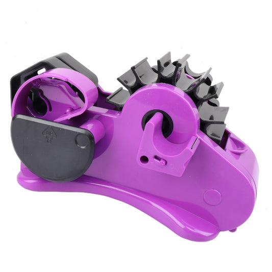 Automatic tape cutter with multiple roller holders, purple body and black base