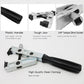 Cage clamp pliers set with plastic handle, steel clamp, and 3/8 torque socket