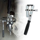 Cage clamp pliers clamping a rubber boot on a vehicle axle area