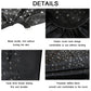 Black hair-dye cape details: elastic round neck and durable stitched edges, star pattern