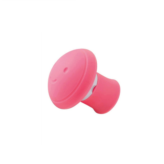 Red facial lifting double-chin suction device with wide round pad and handle