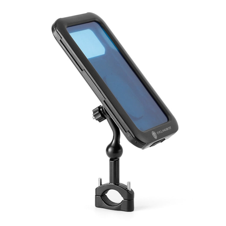 Bicycle phone mount with waterproof case, dark phone holder bracket on ball joint