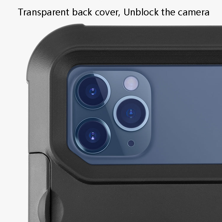 Waterproof phone case back cover with clear window and camera cutouts