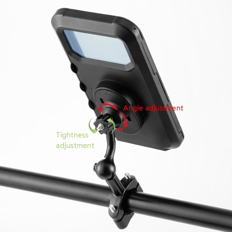 Bicycle phone mount with adjustable angle joint and tightness adjustment knob