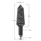 Black LED tail lamp with arrow lens; threaded base for M16/M10 fit