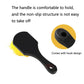 Non-slip tire brush with yellow bristles, black handle, and hook design