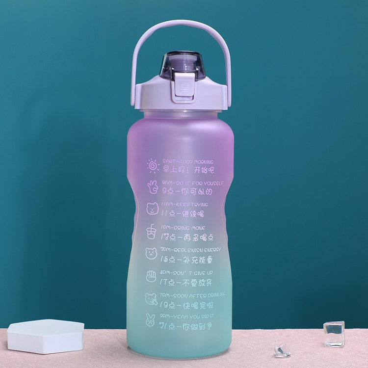 Gradient sports water bottle with straw lid, carry handle, and flip spout