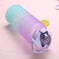 Gradient sports water bottle with straw spout, flip latch, and white handle