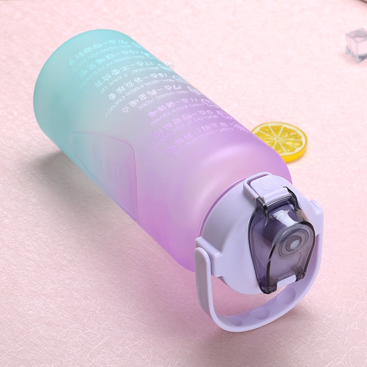 Gradient sports water bottle with straw spout, flip latch, and white handle