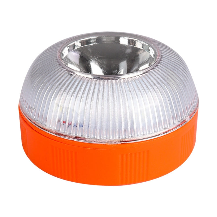 Orange and clear LED car emergency warning light with chrome dome top
