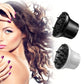Hair dryer diffuser set with black and white vented hoods, styling wavy hair