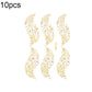 Gold glitter face tattoo sticker sheet with crescent waves and dotted detailing