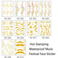 Set of gold star face tattoo sticker designs, assorted patterns VS-001 to VS-010
